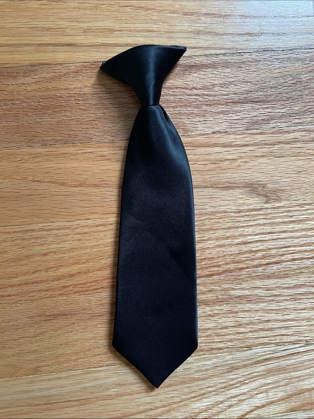Black Toddler Clip On Tie